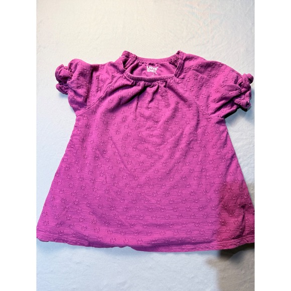 Lands End Other - Lands' End Little Girls Short Sleeve Eyelet Knit Top Sunset Purple